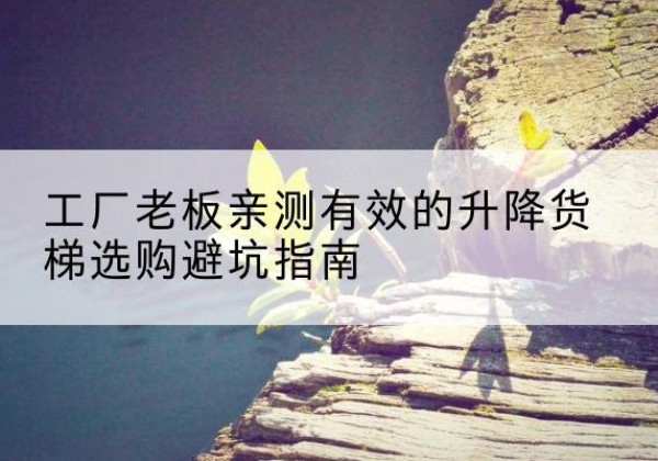 灵丘升降货梯怎么选-工厂老板亲测有效的升降货梯选购避坑指南